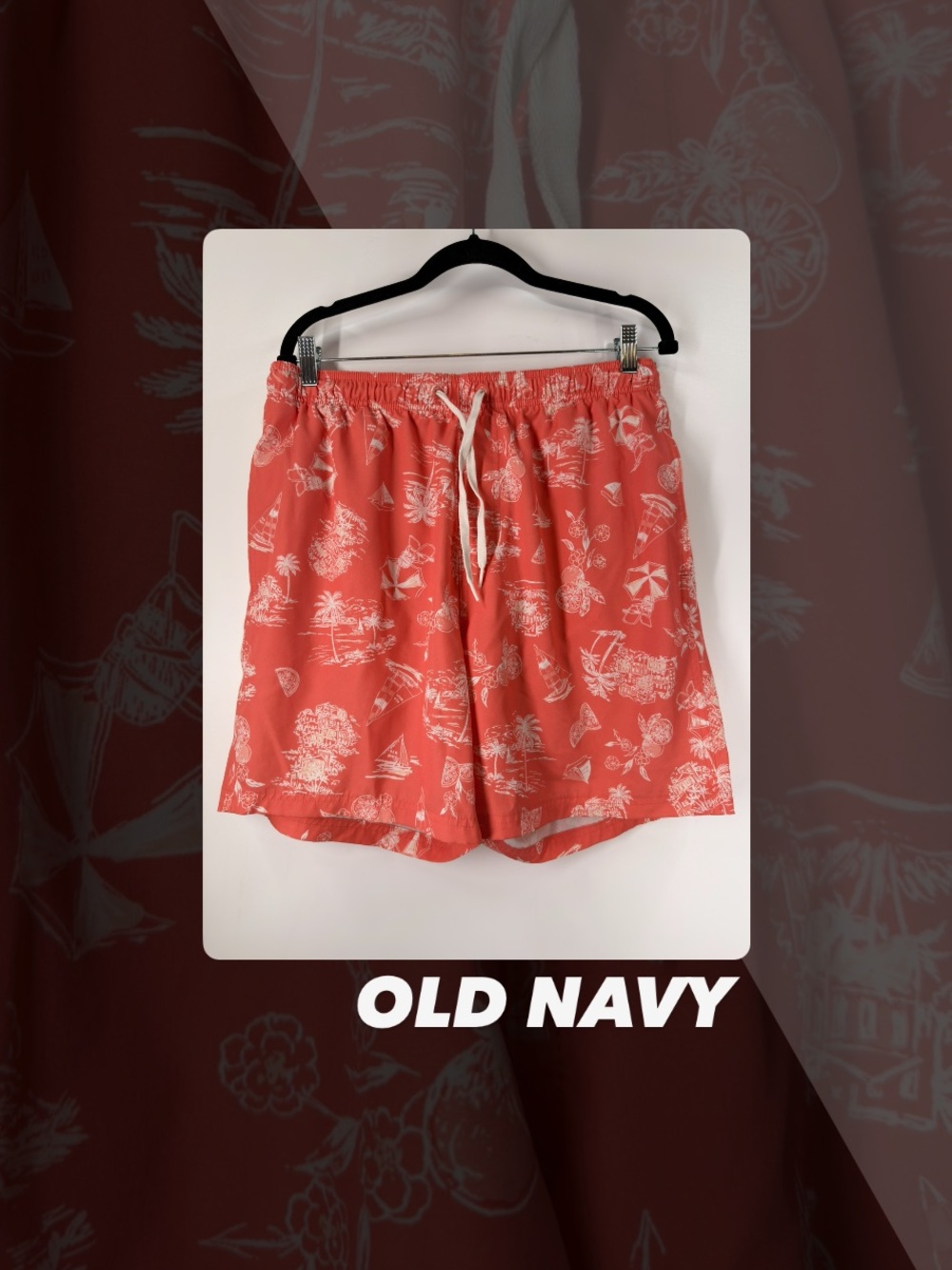 EUC Old Navy Beach Themed Swim Trunks